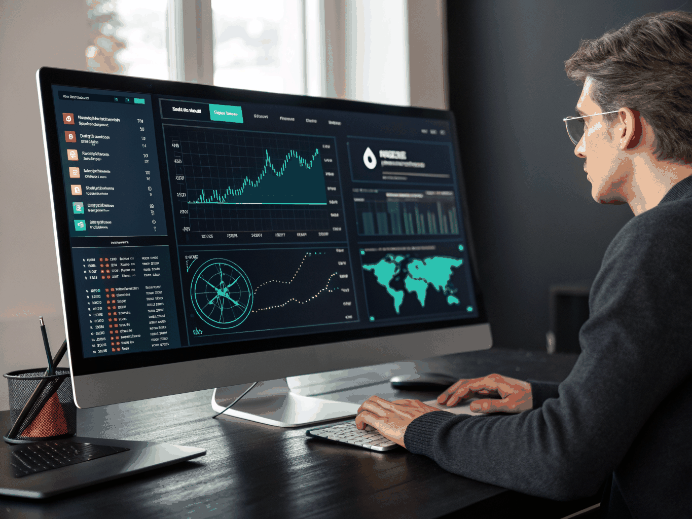 Cybersecurity telemetry dashboard monitoring alerts