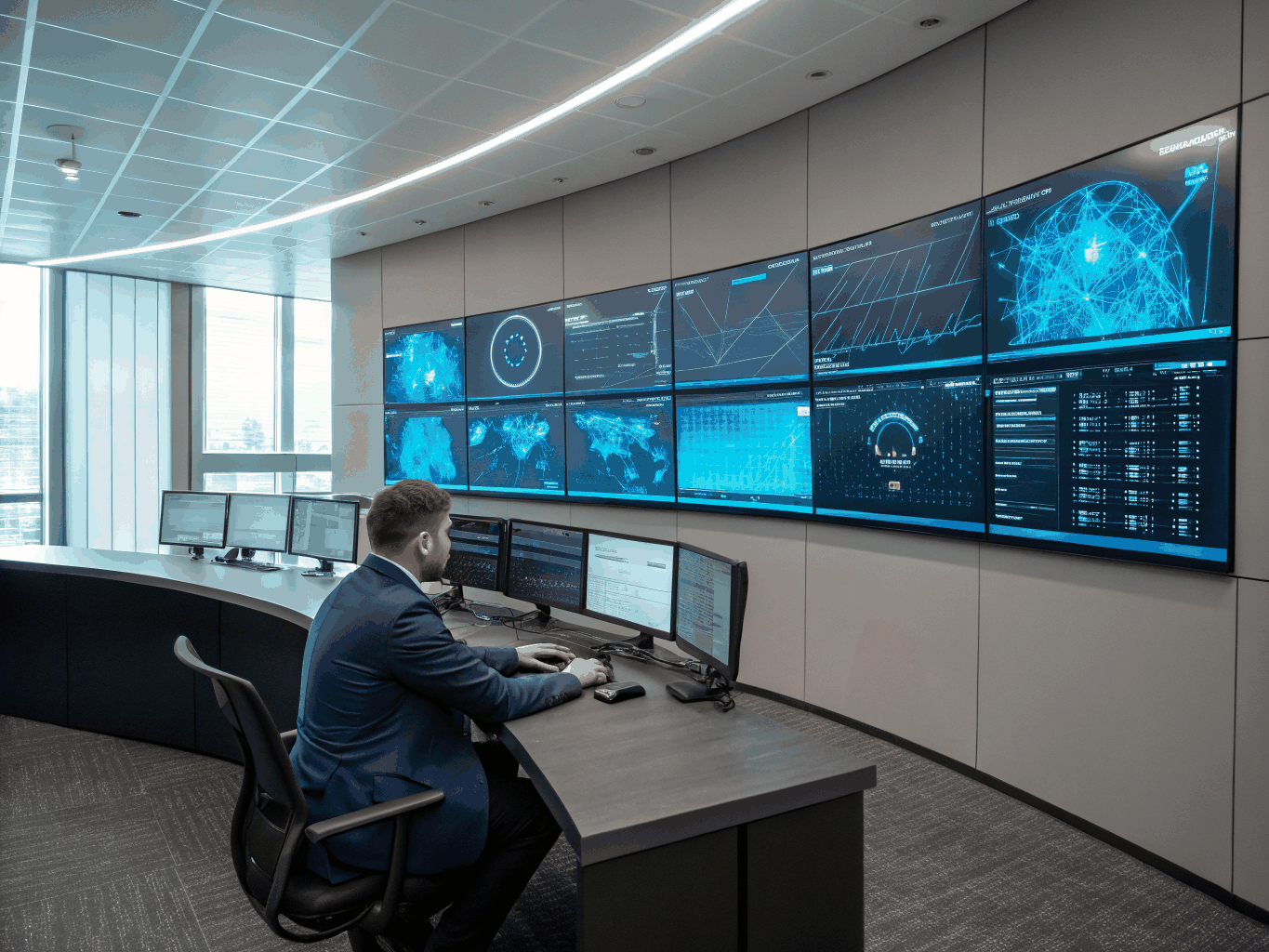 Federal cybersecurity operations center specialists monitoring live network telemetry and threat intelligence feeds